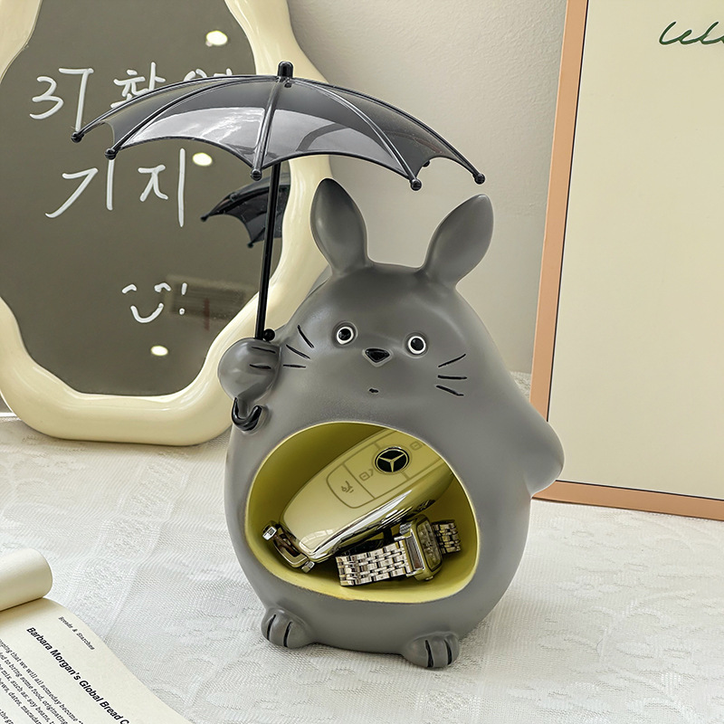 漫画かわいいトトロ収納装飾品ホームリビングルーム寝室玄関ハイエンドキー収納装飾装飾品|undefined