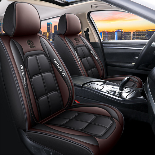 Full set leather car seat covers for driver and passenger, universal for all seasons