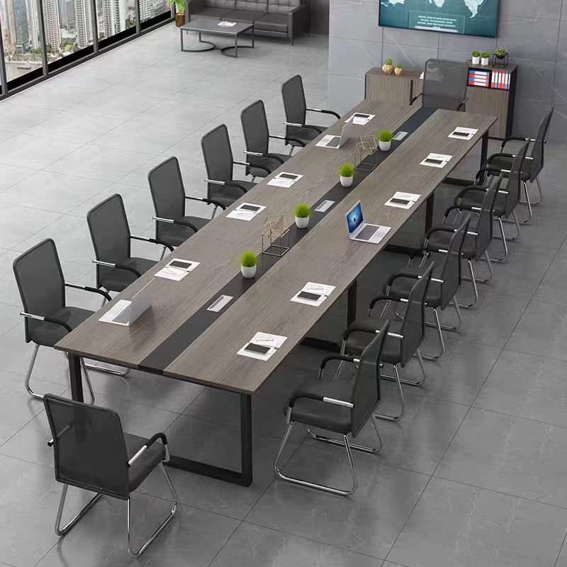 Conference Table, Office Desk and Chair Combination, Simple Modern Long Table, Large Reception Room Negotiation Table, Office Training Table