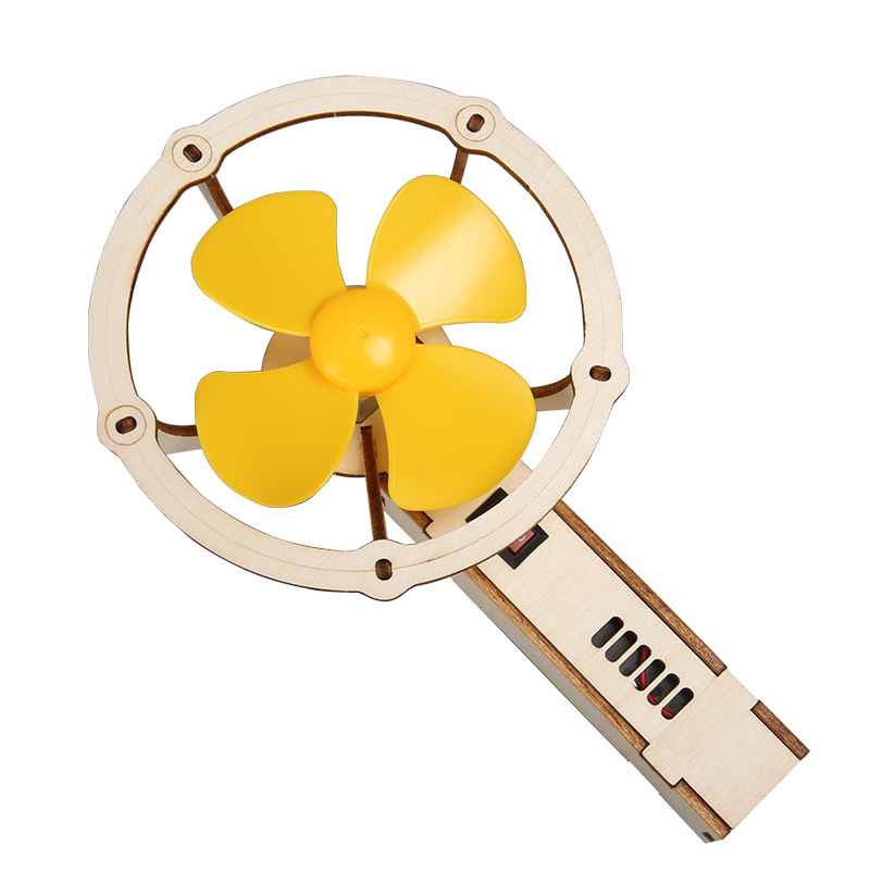 Juguetes de verano para estudiantes de primaria tecnología pequeña fabricación de ventilador eléctrico de mano pequeña bolsa de material DIY pequeña pelo