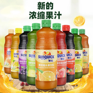 新的濃縮果汁840m丹麥進口果漿沖飲濃漿橙汁檸檬原漿菠蘿商用果漿