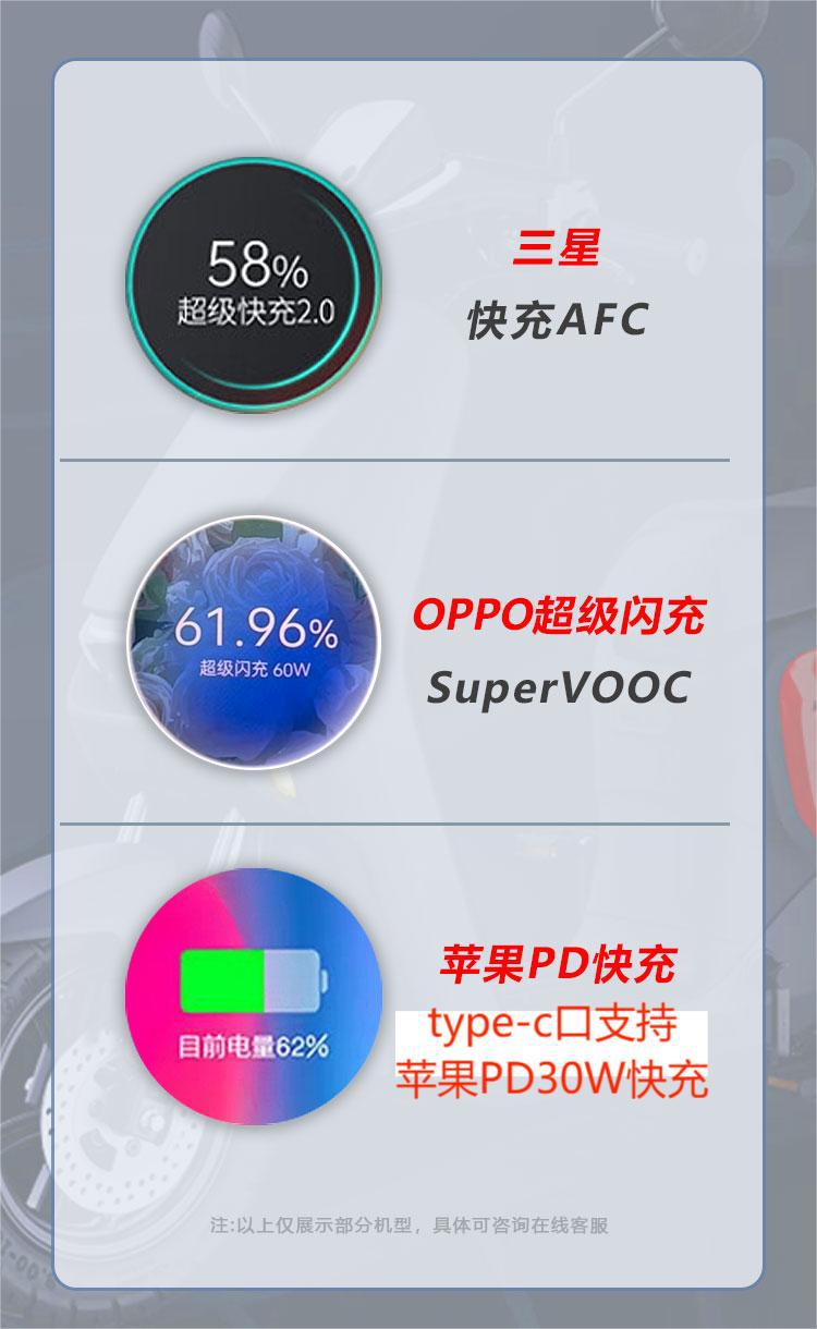 Factory direct sale electric scooter delivery rider super fast charging flash charger for mobile phones