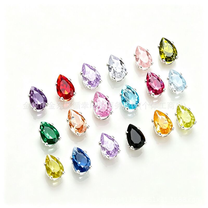 3*5/4*6 Colorful Water Drop Zircon Claw Diamonds DIY Bracelet Necklace Clothing Accessories Jewelry Parts Materials Wholesale 3*5/4*6 Colorful Water Drop Zircon Claw Diamonds DIY Bracelet Necklace Clothing Accessories Jewelry Parts Materials Wholesale