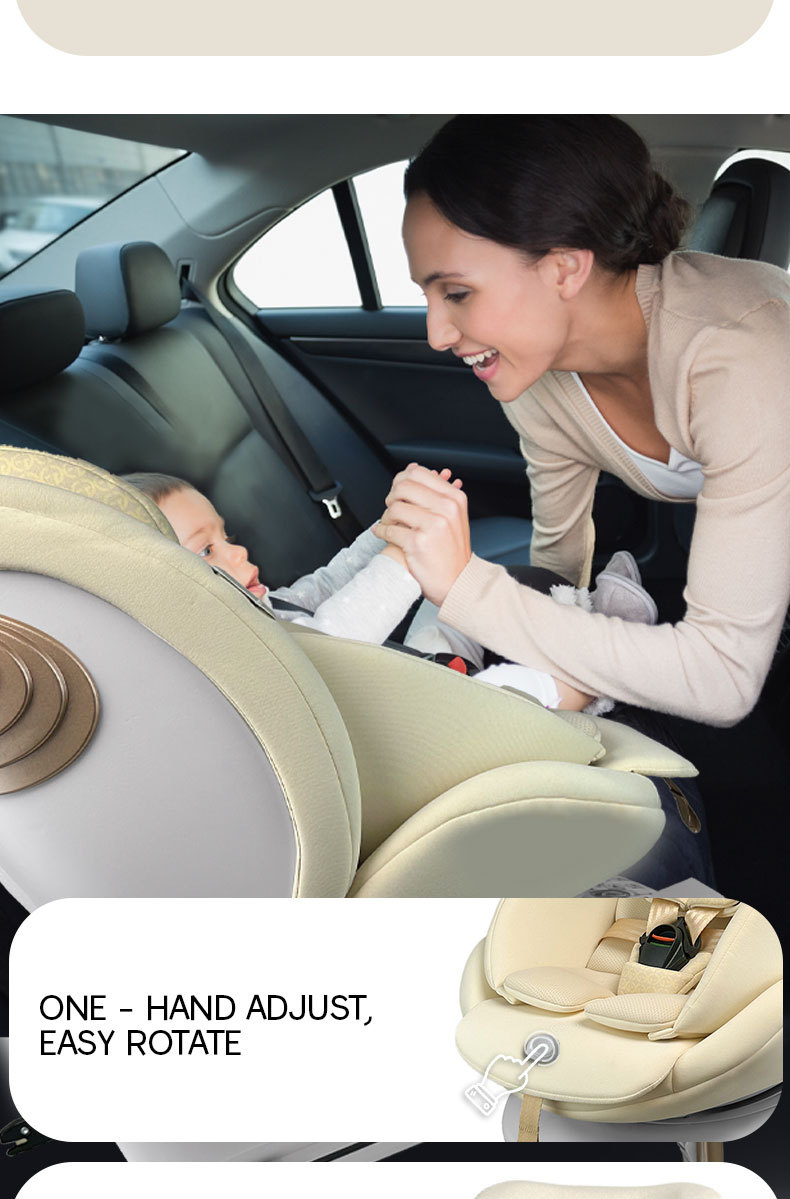 Child Safety Seat for Car Use, 360-Degree Rotating Space Capsule, Isofix, 0-12 Years Old, Isize Car Seat