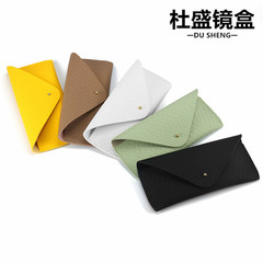 2022新款 蛇紋眼鏡盒 多色皮質釘扣太陽鏡盒 女士時尚軟包墨鏡盒