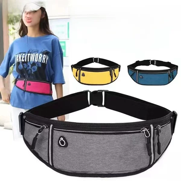 Outdoor Sports Bag, Fitness Men's and Women's Running Waist Bag, Anti-Theft Mobile Phone Cosmetics Bag, Close-Fitting Sports Cycling Water Bottle Bag
