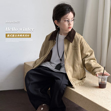 男童冬装夹棉加厚外套2025童装新款冬季中大儿童男孩秋冬款夹克衫