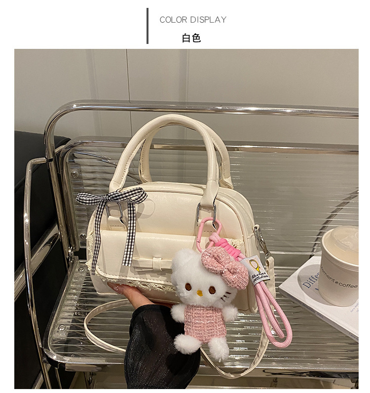 韩版蝴蝶结小众保龄球包小拎包高级时尚手提包单肩2025百搭斜挎包|undefined