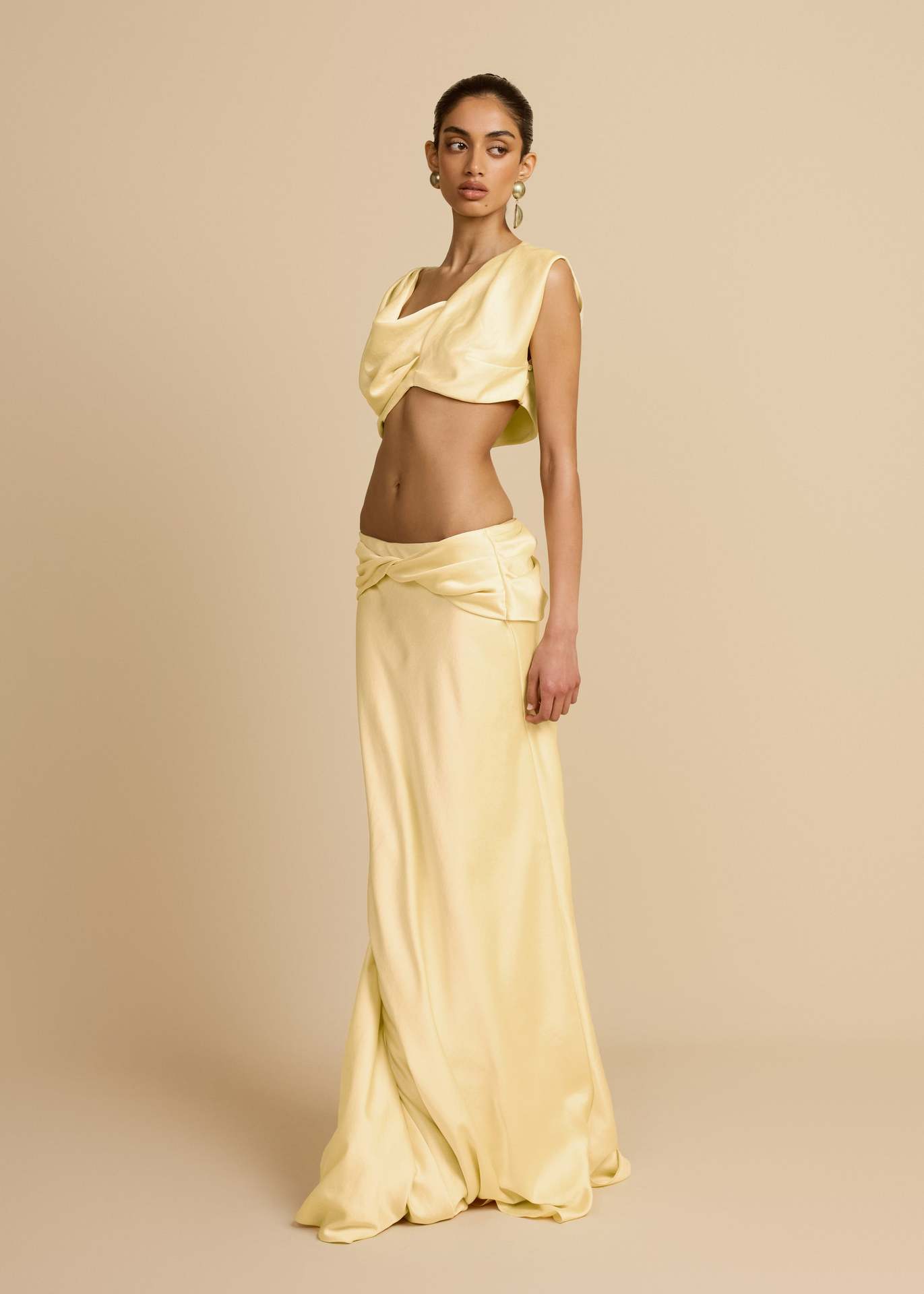 Sexy Geometric Panel Two-Piece Dress Set, Ruched Bustier Top With Asymmetrical Skirt For Women Fashion-Forward Two-Piece Set_ecoleips.com
