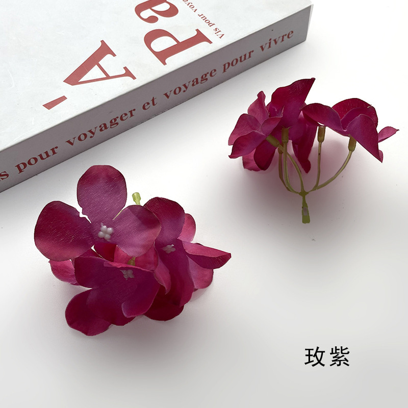 シミュレーション5フォークアジサイ串diyヘアピン頭飾りアクセサリー花球礼箱装飾造花撮影道具置物|undefined
