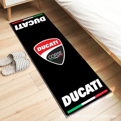 Advertising Logo Motorcycle Floor Mat | Avtomobil döşəmə paspasları - mt52-40120cm-crystal-velvet-dot-plastic-bottom