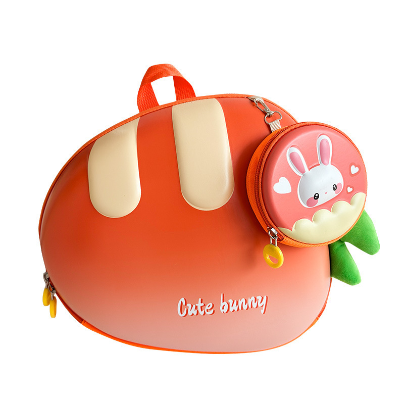 Super lindo nuevo tipo de mochila ocio para niños personalidad pequeña bolsa de rábano conejo jardín de infantes mochila ocio versátil