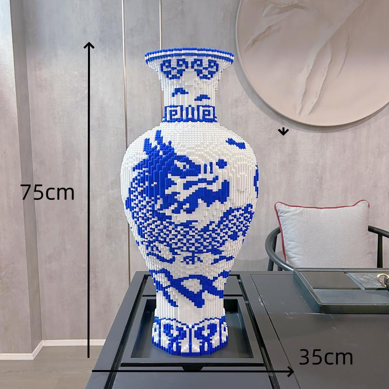 レゴ龍紋青花磁器瓶積み木益智の組み合わせに対応しています。