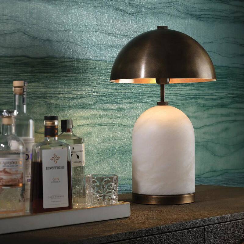 Ancient Town Factory Uk Imported Curio Sidon Alabaster Table Lamp for Living Room, Bedroom, Study, Sofa Ambient Light