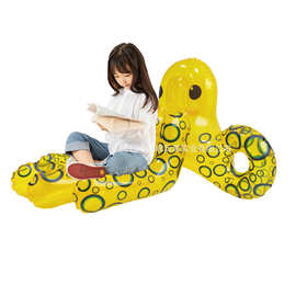 PVC八爪鱼儿童充气沙发可爱章鱼卡通造型空气躺椅创意小孩充气椅