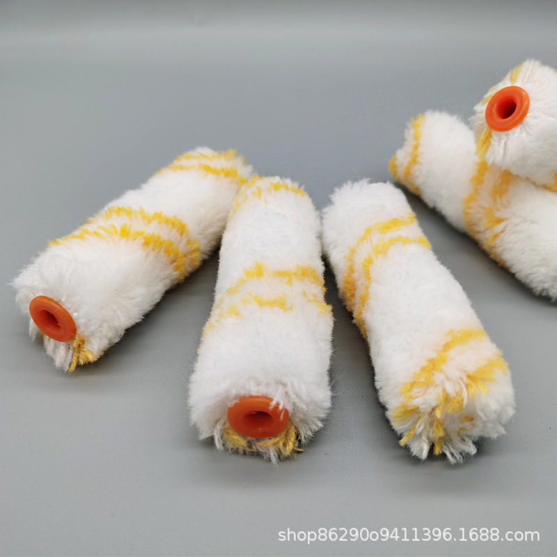 Ventas directas de fábrica Cepillo de rodillo Cepillo de rodillo Pintura 4 Sin ángulo muerto Lana Algodón Hilo de algodón Pulgares pequeños Fusión en caliente Sin ángulo muerto Rodillo de recorte