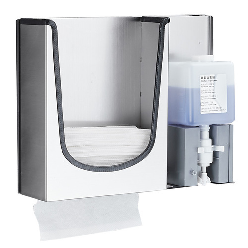 Mirror Back Sensor Liquid Soap Dispenser Concealed Tissue Box Mirror Cabinet Under Sink Tissue Box Embedded Bathroom Hand Towel Paper Holder 