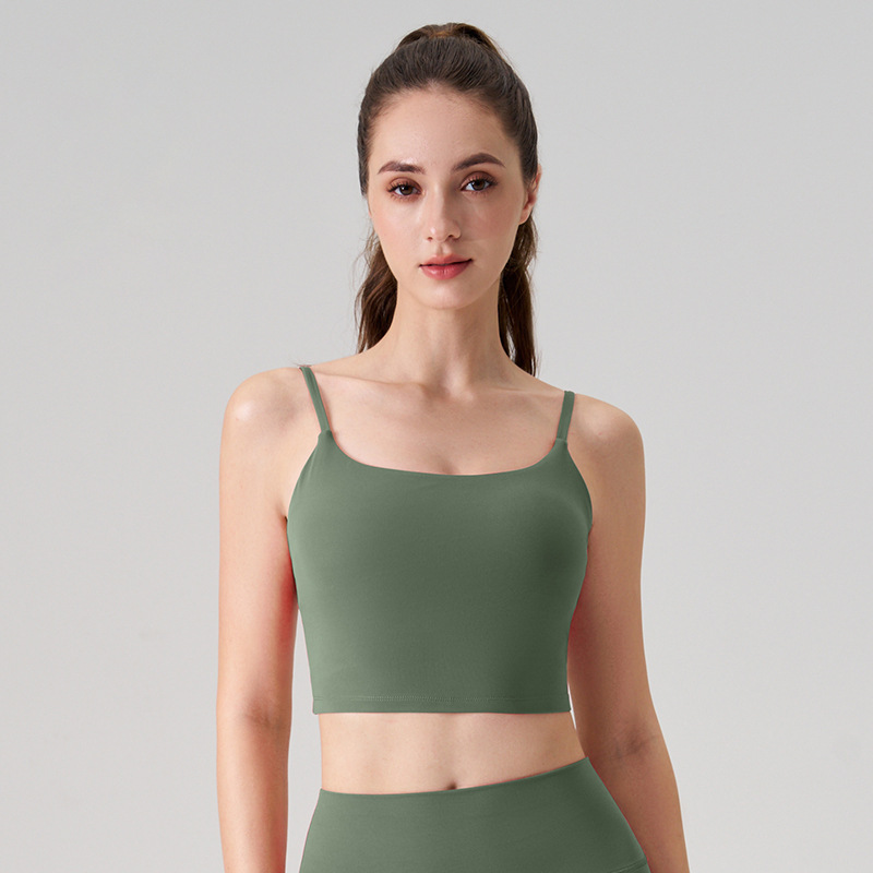 Hangar ropa interior deportiva cintura cojín de pecho sexy belleza de espalda sujetador de fitness desnudo fuera de vestir pilates ropa de yoga superior mujer