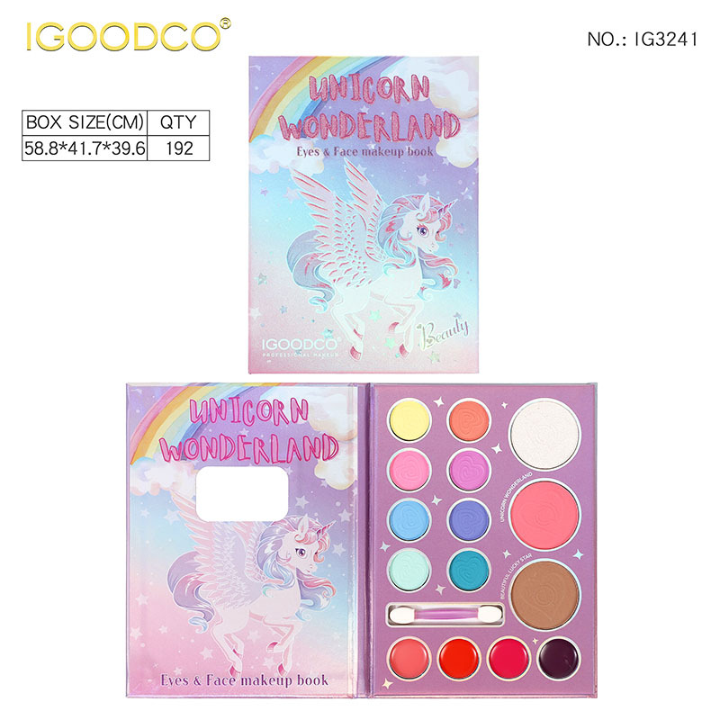 IGOODCO transfronterizo nueva sirena perlada matte eye shadow serie de dibujos animados eye shadow blush lips congelado maquillaje image 2