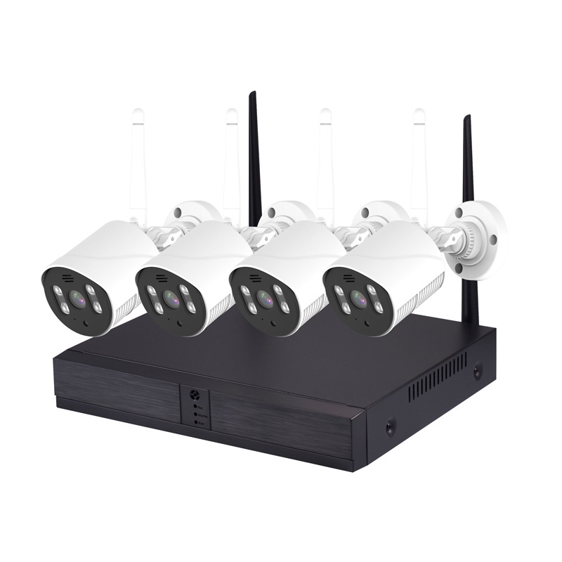 Kit de Monitoreo Inalámbrico NVR Transfronterizo, Grabador de Video con Disco Duro, Cámara Inteligente de Alta Definición con Tecnología icsee, Resistente al Agua