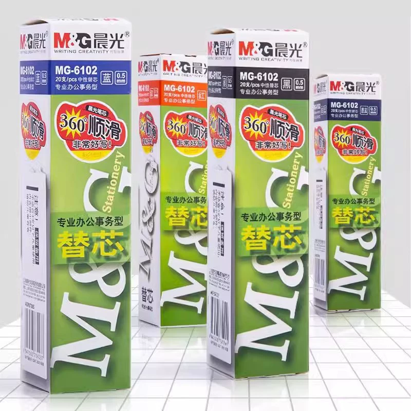Chenguang Stationery MG6102 Gel Pen Q7 Refill Black 0.5 Bullet Universal Pull Cap Signature Water Pen Refill Chenguang Stationery MG6102 Gel Pen Q7 Refill Black 0.5 Bullet Universal Pull Cap Signature Water Pen Refill