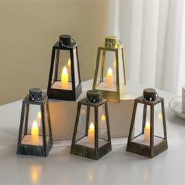 圣诞节复古小油灯 电子蜡烛灯 LED小马灯创意装饰摆设礼品风灯