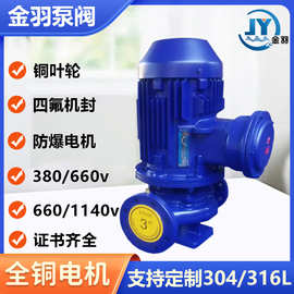YG25-125防爆型立式管道离心油泵 ISGB25-125柴油汽油防爆油泵
