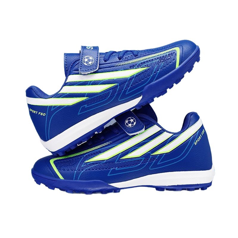 Zapatillas de Fútbol TF Infantil con Cierre de Velcro de Cuero Sintético Transpirable para Campo de Juego image 6