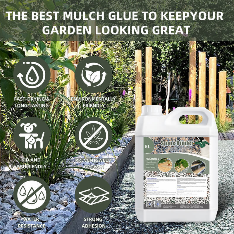 单组分地膜胶白色水性岩石砾石加固粘合剂Mulch glue即用型覆盖胶|undefined