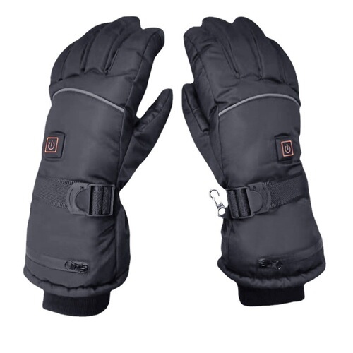 Winter rechargeable heated gloves, cycling heated gloves, outdoor skiing electric heated gloves, thickened warm touch screen gloves