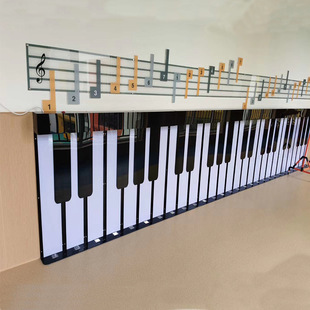 Kindergarten three-dimensional induction piano Wall elementary school music interactive wall corridor decoration toe piano steps piano