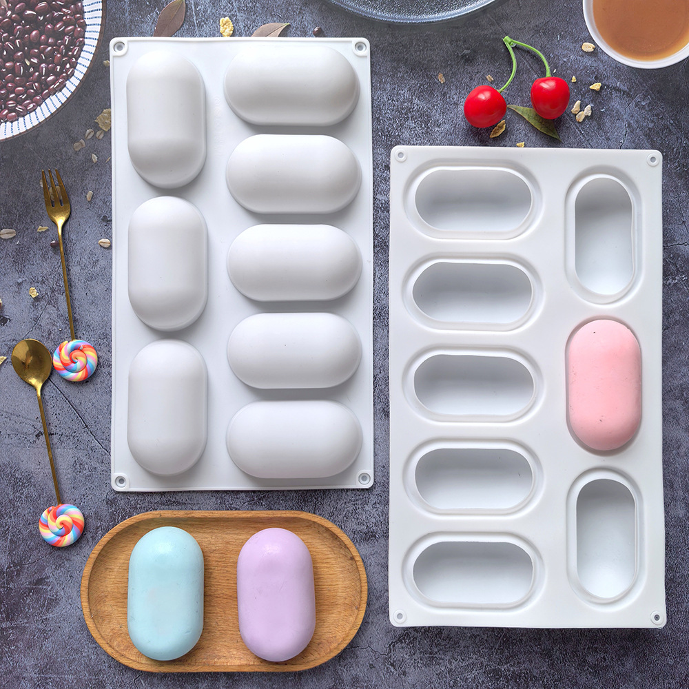 8 píldoras 388 molde de caramelo molde de silicona para hornear pasteles mousse, molde de postre francés