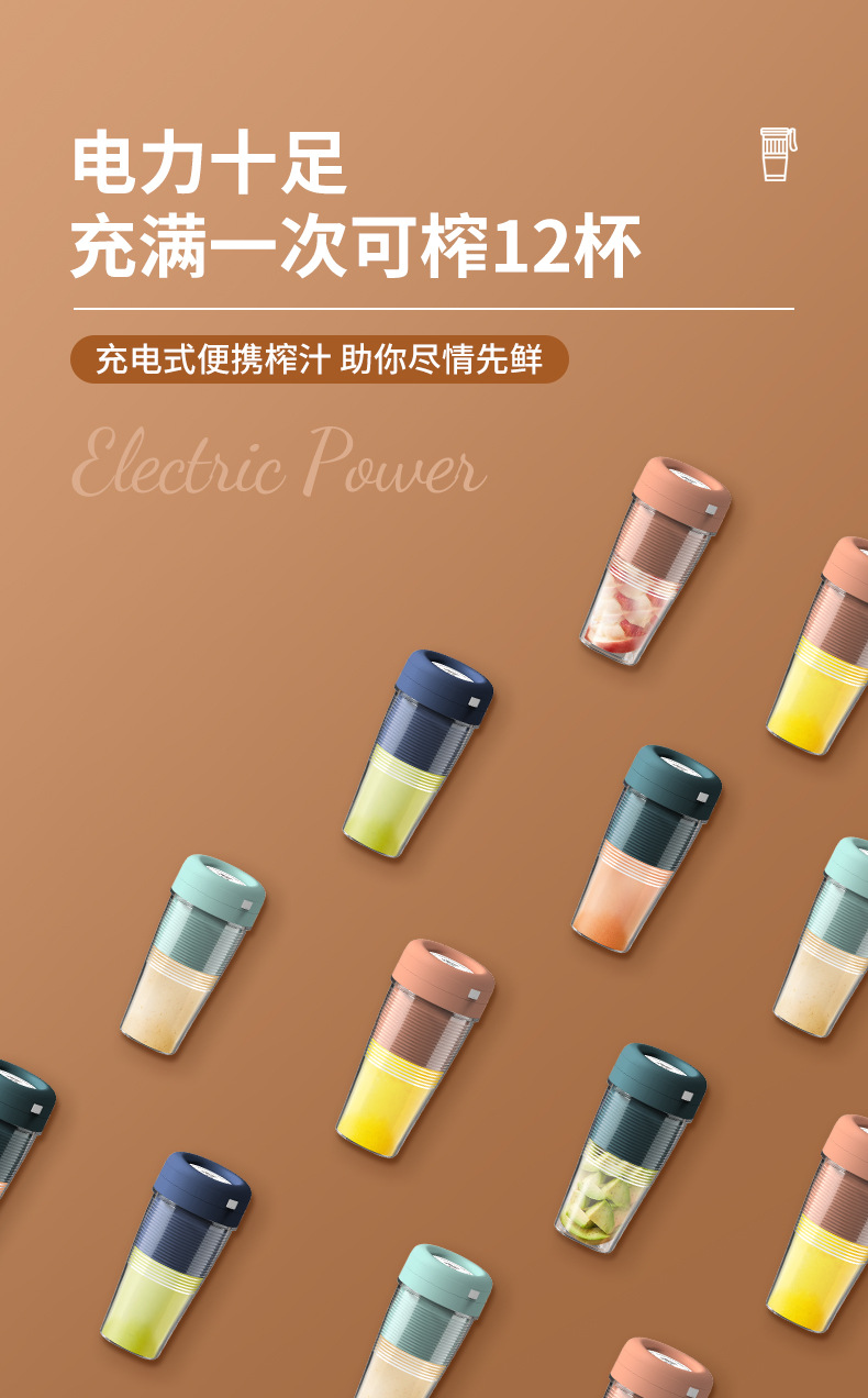Mini blender, USB charging, portable juicer cup