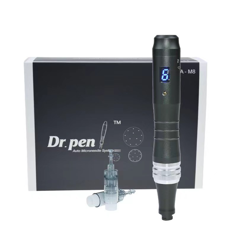 Small Black Pen M8 Electric Microneedle  Import Beauty Instrument