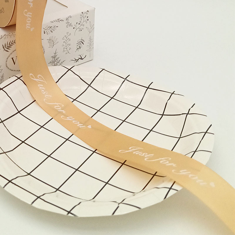 Inglés poliéster cinta flores regalo cinta DIY regalo decorativo cinta de embalaje ramo cinta al por mayor