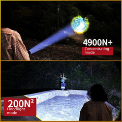 超強光遠射充電手電筒戶外巡邏聚光變焦極光炮大泛光鐳射炮可代發