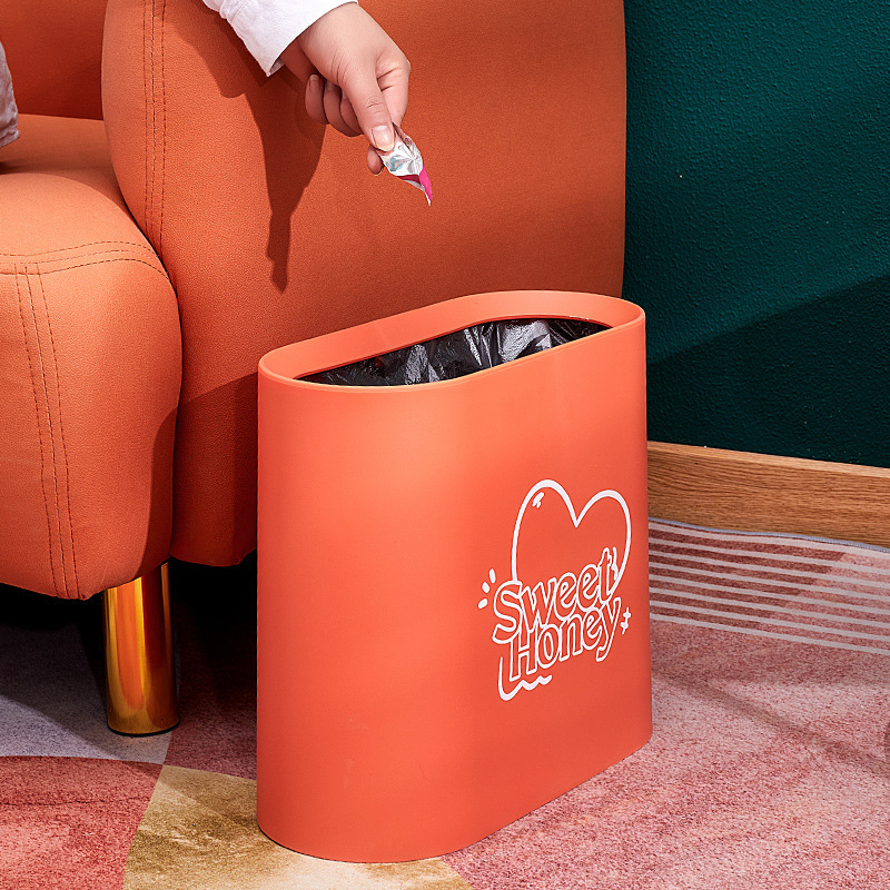 Lazy Corner Cute Trash Bin Household Toilet Bathroom Coverless Trash Bin Narrow Slit Creative Living Room Slit Trash Bin Lazy Corner Cute Trash Bin Household Toilet Bathroom Coverless Trash Bin Narrow Slit Creative Living Room Slit Trash Bin