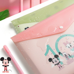 A4 cartoon file bag transparent exam stationery organizer bag with PP snap fastener office document file bag wholesale