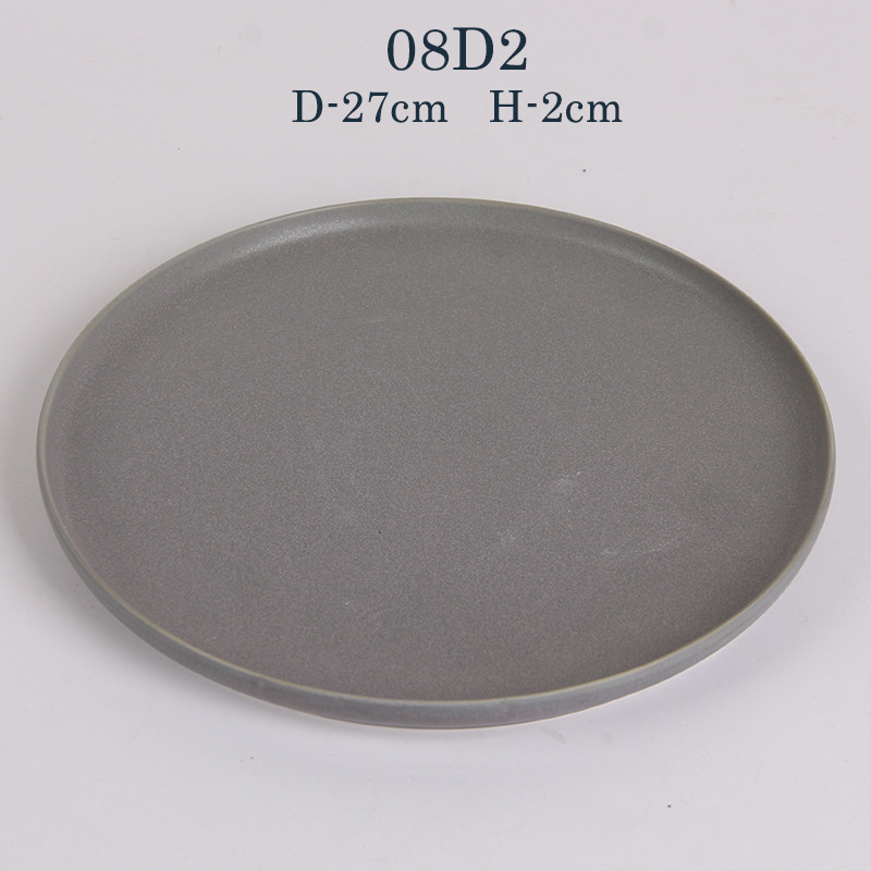 Asa Comercio exterior profundo y superficial placa redonda de cerámica Hotel hogar plato de cerámica plato de fruta ensalada placa occidental Placa de carne