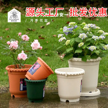 塑料花盆大号圆形藤月玫瑰铁线莲爬藤植物月季花盆控根透气