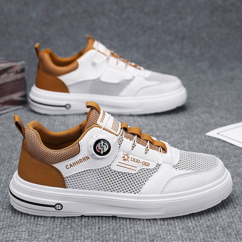 Zapatos de malla para hombre Primavera y verano 2025 nuevas zapatillas de deporte para estudiantes zapatos blancos casuales para hombres zapatos deportivos transpirables para hombres