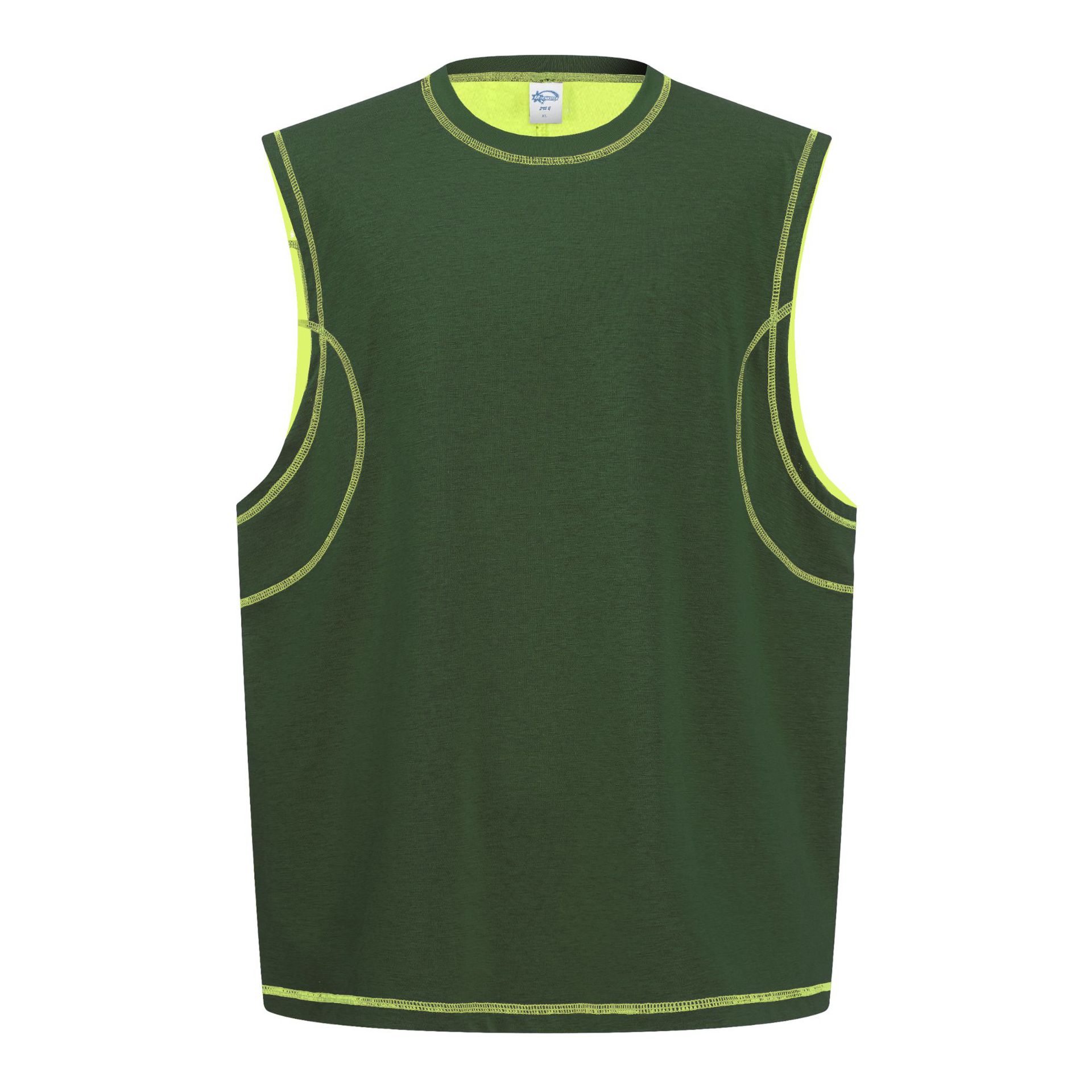 Chain tide personalizado 2026 nuevo chaleco de marca de moda de línea clara de color sólido camiseta deportiva sin mangas chaleco hombre