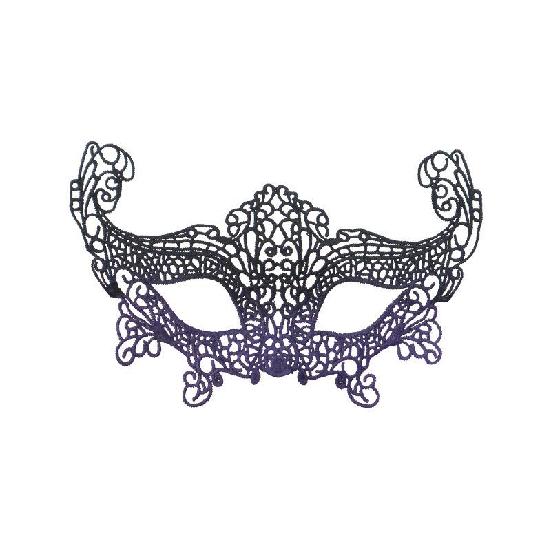 Nueva máscara de mascarada transfronteriza, máscara, fiesta de Halloween, espectáculo de carnaval, accesorios de peinado de encaje, máscara para los ojos
