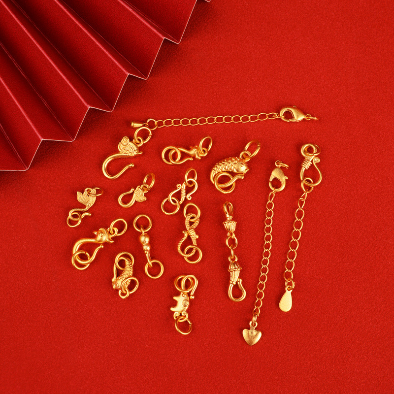 Long-standing gold sand matte buckle link buckle phoenix buckle elephant love buckle koi buckle diy bracelet connection buckle