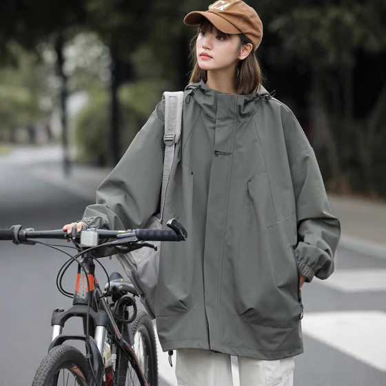 NASA American Style Mountain Style Charge Clothes for Men and Women Spring 2025 New Fashion Brand Loose Outdoor Waterproof Jacket Coat