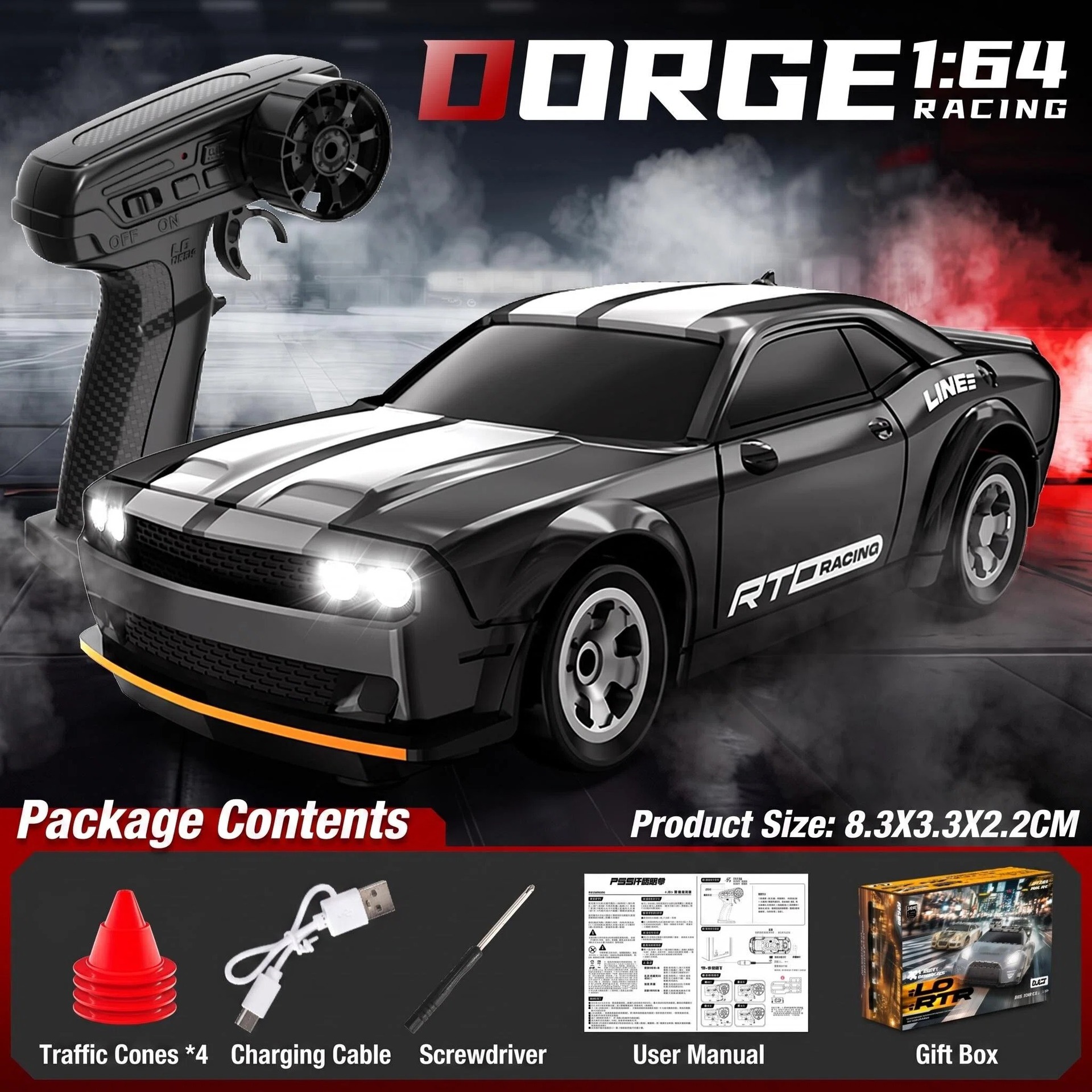 1:64 Ölçülü Mini Pultlu İdarəolunan Drift Maşın Modeli