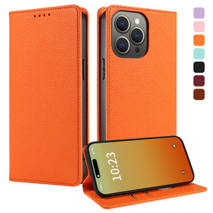 Suitable for Iphone17Promax Mobile Phone Case Apple 16E Mobile Phone Leather Case S25Fe Anti-Theft Flip Cover