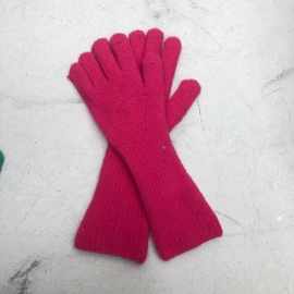 韩国长腕分指手套女冬季长款纯色网红简约针织加厚骑行保暖防寒男