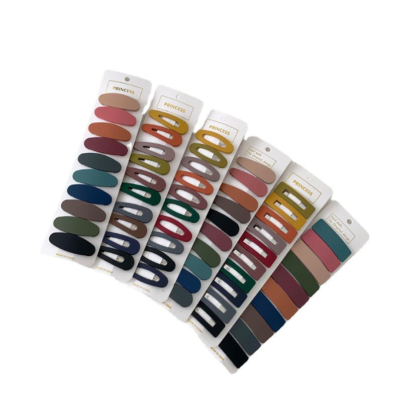 Set de 10 Horquillas BB Coreanas Simples, para Flequillo, de Colores