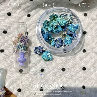 Spring French Flower Artwork Dırnaq bəzəkləri - indigo-20-pieces-with-desiccant